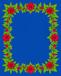 Vibrant Floral Vine Border Design Rug