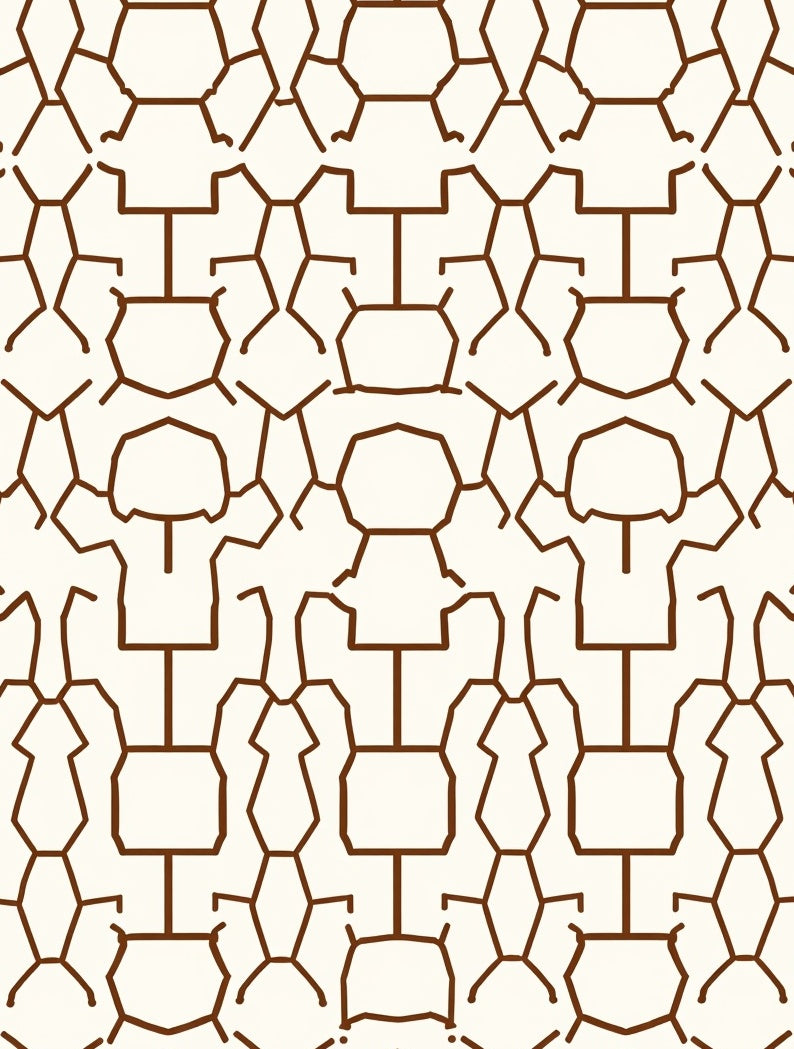 Abstract Geometric Branching Pattern Rug