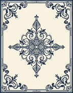 Ornate Floral Symmetry Design Rug
