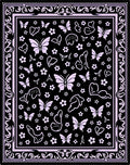 Lilac Butterflies Floral Accents Rug