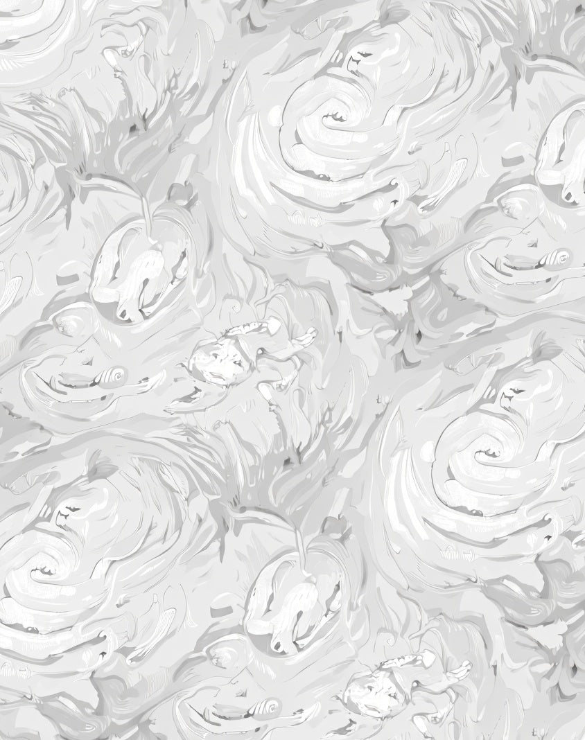 Monochrome Swirl Abstract Texture Rug