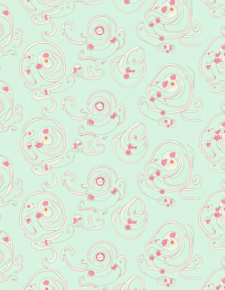 Whimsical Swirls Floral Accents Rug