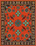 Bold Floral Abstract Tribal Rug