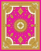 Ornate Floral Sunburst Charm Design Rug