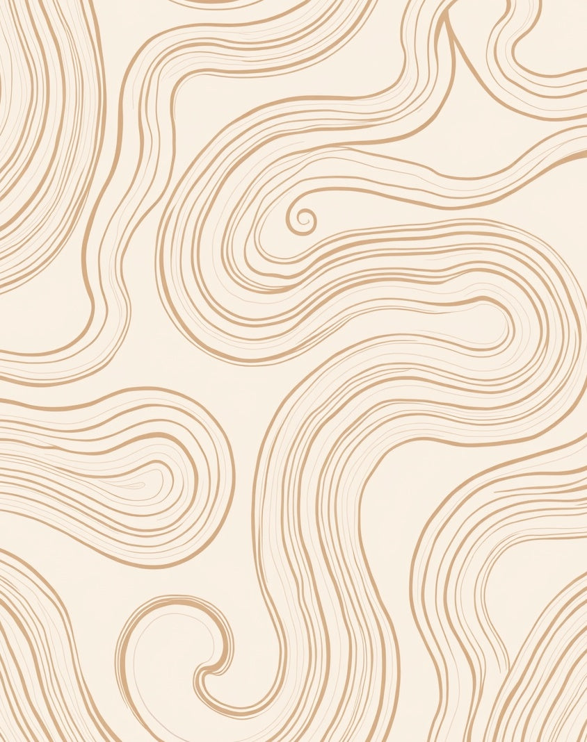 Creamy Swirls Organic Pattern Rug