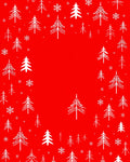 Festive Trees Snowflakes Pattern Rug