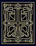 Detailed Line Art Geometric Ornament Design Rug