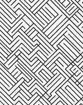 Modern Black White Geometric Lines Rug