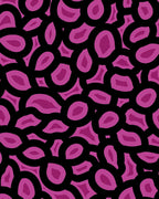 Abstract Pink And Black Shape Pattern Rug