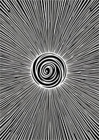 Radial Swirl And Stripes Design Rug
