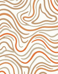Abstract Wavy Stripe Pattern Design Rug