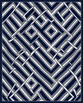 Modern Geometric Maze Pattern Rug