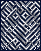Modern Geometric Maze Pattern Rug