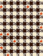 Checkerboard Design With Floral Accents Rug