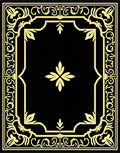 Black and Gold Regal Border Rug