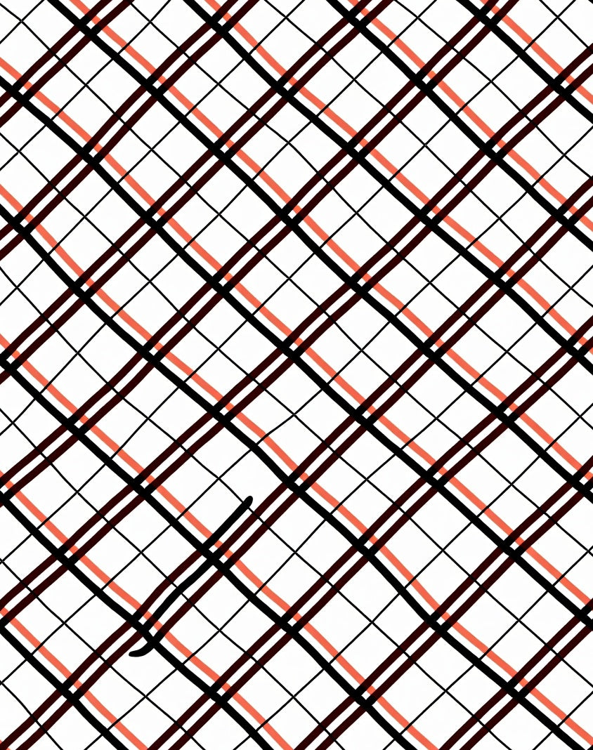 Diagonal Grid Pattern Rug