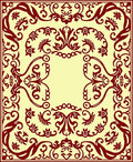 Ornate Floral Red Pattern Rug