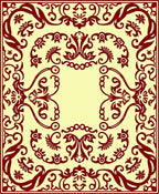 Ornate Floral Red Pattern Rug