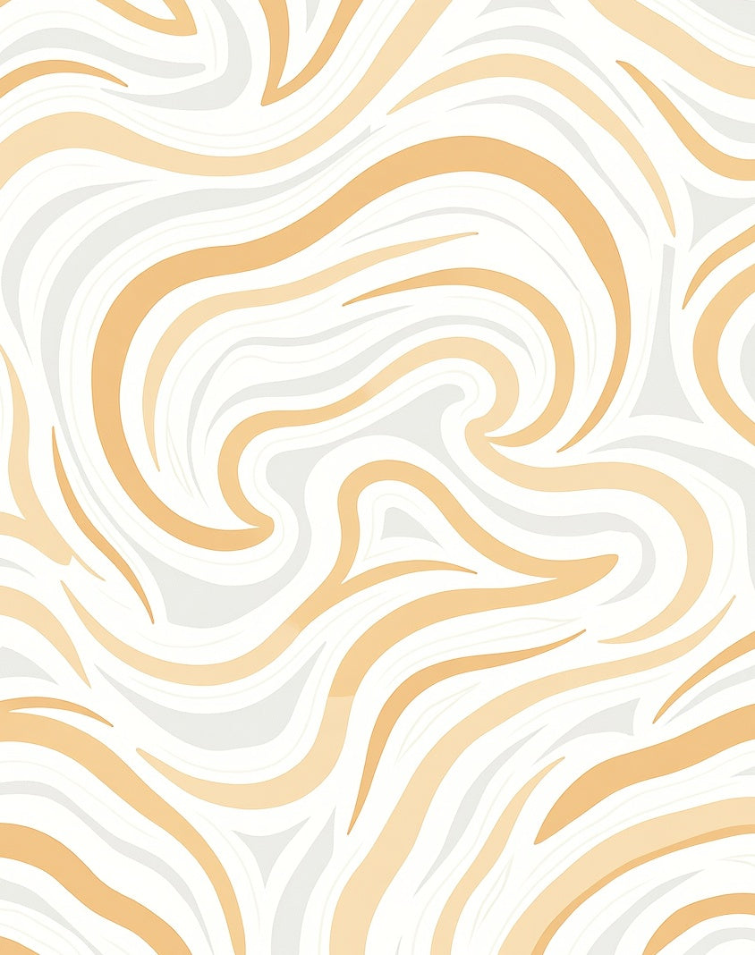 Abstract Swirl Warm Tones Design Rug