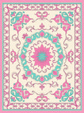 Ornate Floral Inlay Design Rug