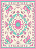 Ornate Floral Inlay Design Rug