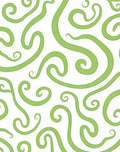 Swirling Green Vine Pattern Rug