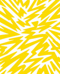 Bold Yellow Lightning Pattern Rug