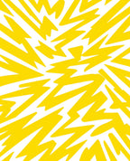 Bold Yellow Lightning Pattern Rug