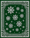Elegant White Snowflake Festive Design Rug