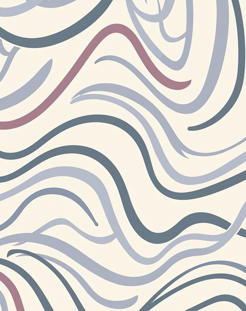 Wavy Abstract Lines Pattern Rug