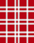 Classic Red Plaid Pattern Design Rug