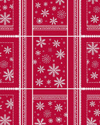 Red Snowflake Pattern Rug