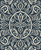 Detailed Vintage Scroll Pattern Design Rug