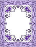 Floral Scrollwork Lavender Design Rug
