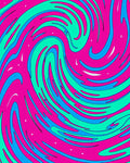 Vibrant Swirl Fluid Abstract Design Rug