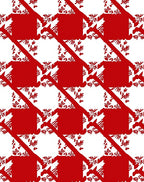 Classic Houndstooth Floral Pattern Rug