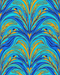 Oceanic Abstract Swirl Pattern Rug