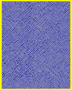 Blue White Abstract Linear Pattern Rug