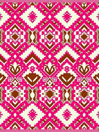 Vibrant Pink Tribal Diamond Rug