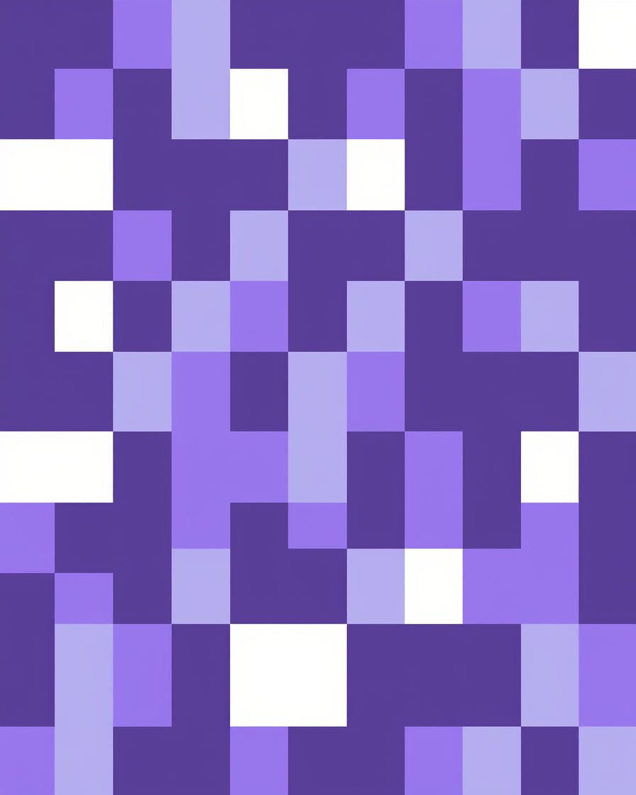 Modern Abstract Purple Squares Pattern Rug