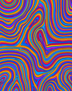 Vibrant Swirls Flowing Pattern Rug