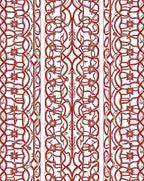 Intricate Red Floral Vine Pattern Rug