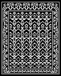 Intricate Floral Damask Stylized Pattern Rug