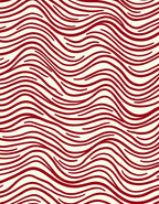 Crimson Wave Pattern Design Rug