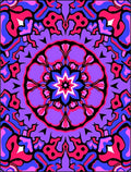Vibrant Psychedelic Mandala Pattern Rug
