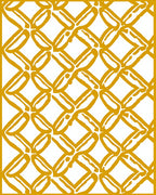 Ochre Interlocking Chain Link Design Rug