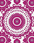 Mandala Inspired Fuchsia Floral Design Rug