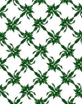 Green Leaf Lattice Pattern Rug