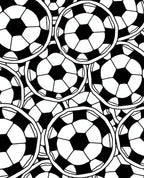 Classic Soccer Ball Pattern Print Rug