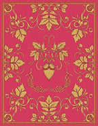 Ornate Floral Vines Pink Yellow Rug
